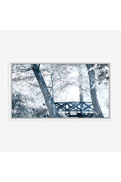 Tajridhome A tranquil nature painting - wooden bridge - gray tones - peaceful...