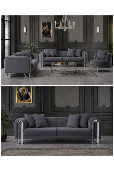 inegölmobilyası Roma Koltuk Takımı Antrasit
