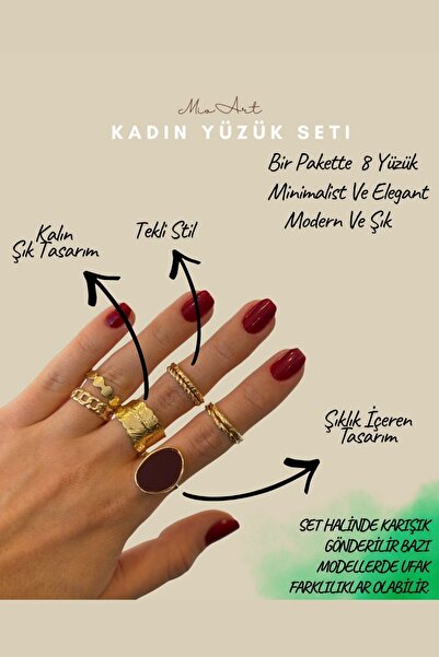 MioArt مجموعة خواتم قابلة للتعديل