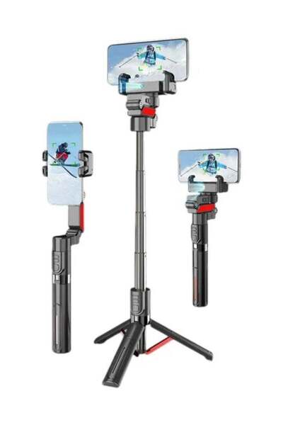 Generic C10 AI Face Tracking Gimbal Stabilizer with Dual Fill Light, Tripod &...