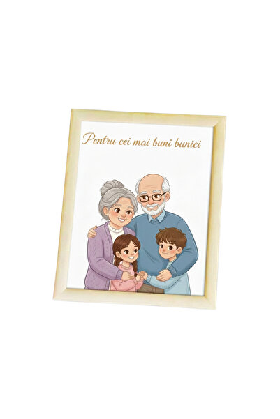 BRANDLESS Tablou personalizat din lemn „Cei mai buni bunici”, 28×22 cm, ramă ...