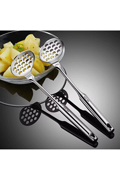 BKC HOME هراسة البطاطس الاحترافية المصنوعة من الفولاذ المقاوم للصدأ