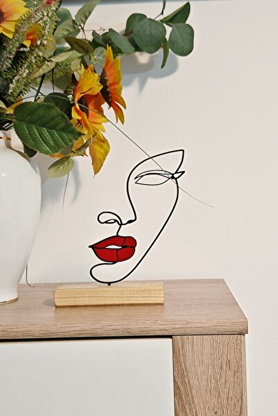 ChillOutlet Decoratiune mobila Face Lips 14x21 cm