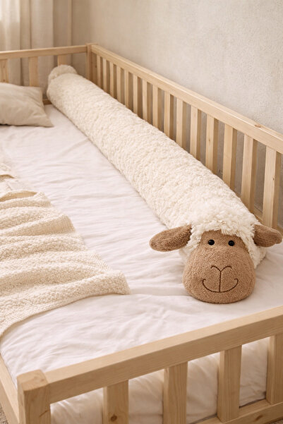 zabonti home Children's Room Tedy Edge Protection 60× 120 cm Lamb Model, Mont...