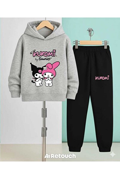Nice Clothes Children's Tracksuit Set Hooded Unisex (2 Piece Kuromi by Saw)