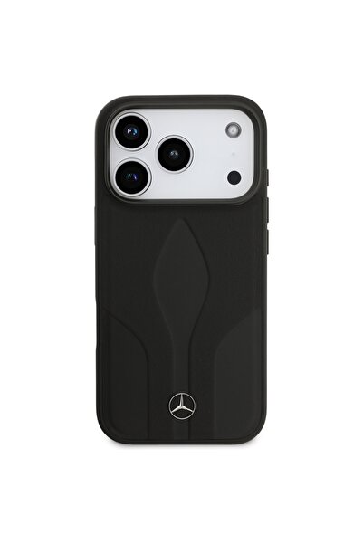 Mercedes Benz Θήκη Mercedes Leather MagSafe για iPhone 17 Pro, μαύρη