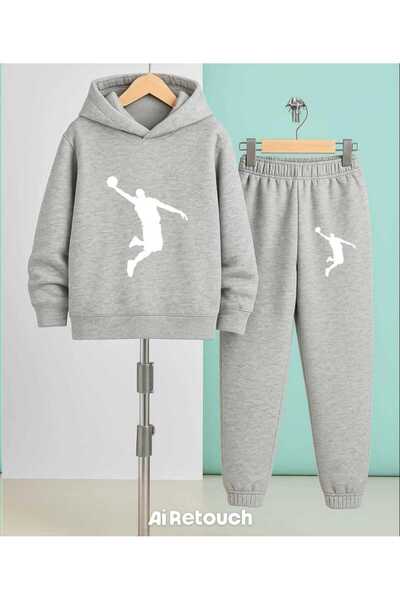 Nice Clothes Children's Tracksuit Set Hooded Unisex (Basketball)