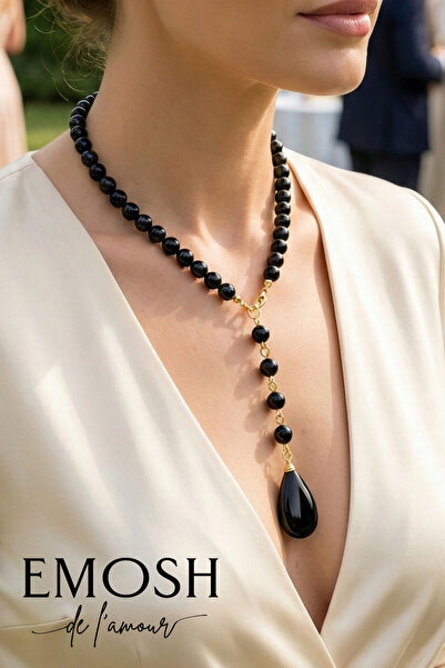 EMOSH de Lamour Genuine Obsidian Stone'Spiritual Power' Necklace |   Low-Cut ...
