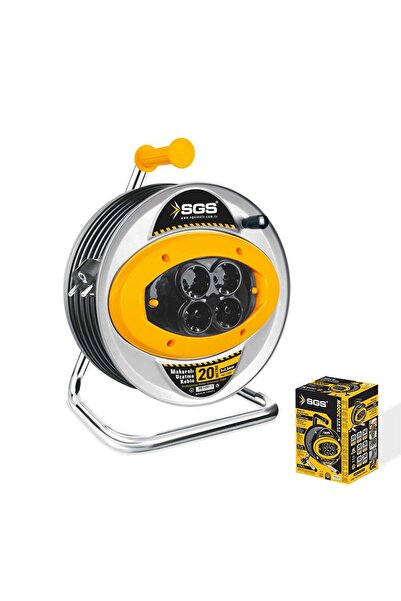 SGS 2110 20 Metre Metal Makaralı Uzatma Kablosu 3X2,5 Kablo