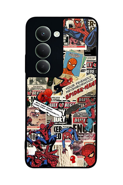 Aksel Kılıf متوافق مع هاتف Xiaomi Redmi 15 5G مطبوع، أسود غير لامع، سيليكون ن...