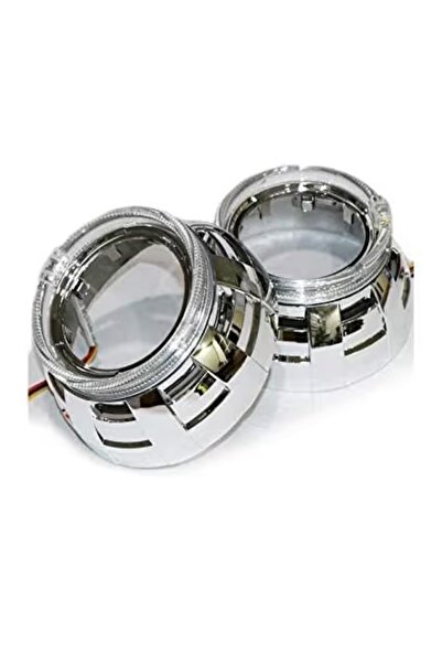 ARDSU 125 X 95 mm Yuvarlak Bi-Xenon Mercek Uyumlu Çift Angel Kapak