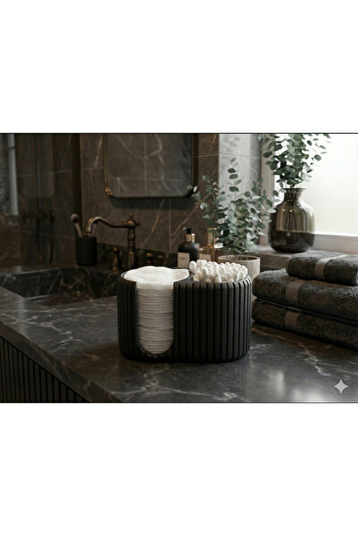 3Dnokta Modern Tasarım Makyaj Pamuğu ve Kulak Çubuğu Düzenleyici Organizer Kutu