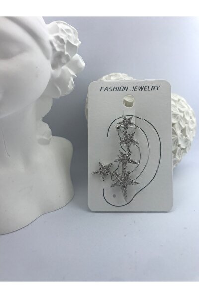 poyas Star String Earrings Non-Pierced Cartilage Detailed Multi Earrings