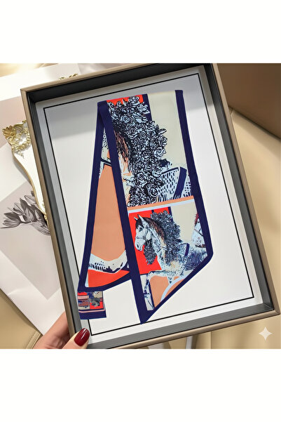 nurfemina Horse Patterned Geometric Design Multi-Purpose Luxury Women's Tie S...