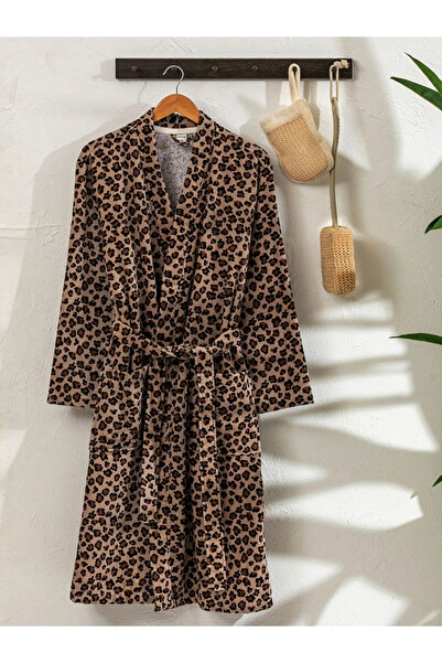 LC Waikiki LCW ACCESSORIES Karışık Leopar Desenli Kadın Bornoz