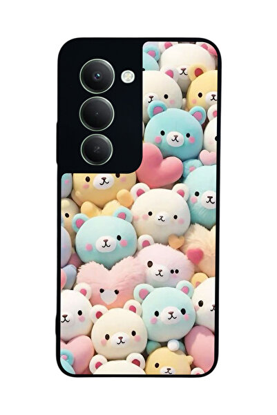 Aksel Kılıf متوافق مع هاتف Xiaomi Redmi 15 5G مطبوع، أسود غير لامع، سيليكون ن...