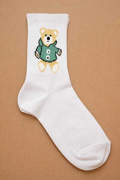 KAYLANIN DÜNYASI Cute Teddy Bear Design Socks – Special Design for Gifts