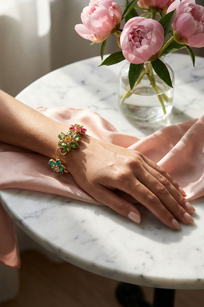 bacc سوار نسائي من الفولاذ 316L مع أحجار ملونة BCYJ-251051