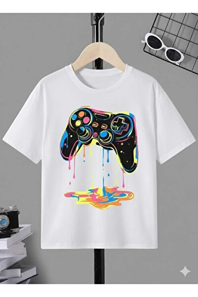 CLASSY.MODA Tricou oversize unisex cu imprimeu Consola de jocuri Eriyen (Joys...