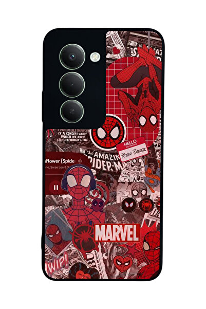 Aksel Kılıf متوافق مع هاتف Xiaomi Redmi 15 5G مطبوع، أسود غير لامع، سيليكون ن...