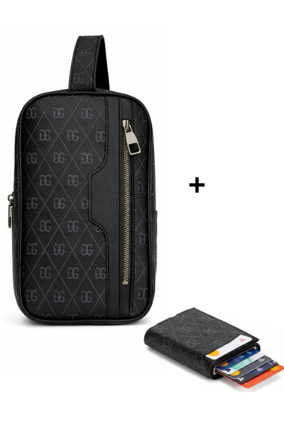 Newish Polo Patterned Vegan Leather Cosmetic Makeup Shaving Men's Handbag Pat...