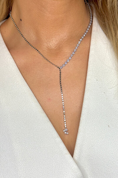 bacc Steel Zircon Stone Waterway Y Women's Necklace Bcyj-251022