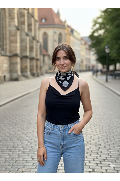 Tüko Store وشاح شيفون منقوش ملون