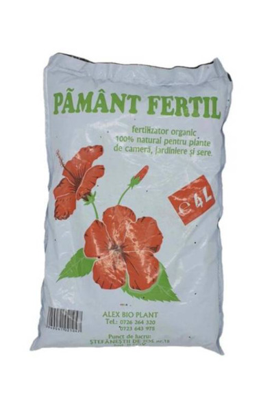 metalocasnice Pamant Fertil pentru flori 4 L, 100% Bio Plant