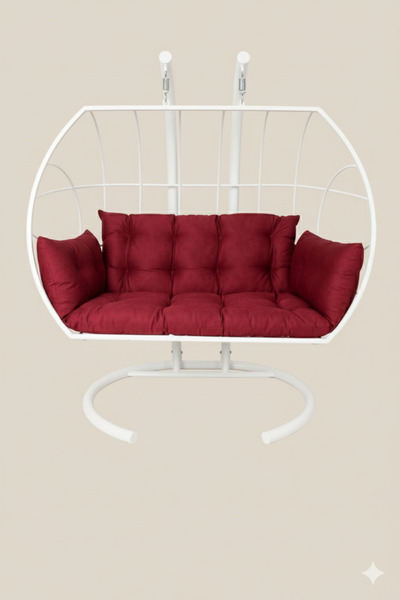 SİMURG SALINCAK VE DESİGN Çift Kişilik Bahçe ve Balkon Salıncağı ** BEYAZ** -...