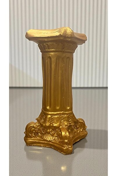 libre design Dekoratif 53 cm Gold Altın Roma Sütunu Ev Balkon Bahçe Dekorasyo...
