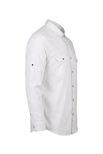 tambattal Plus Size Stretch Fabric Denim Shirt Long Sleeve (Wide Comfortable Fit)