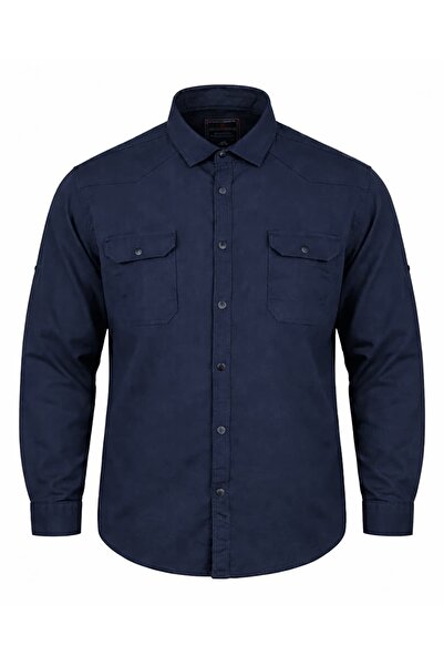 tambattal Plus Size Stretch Fabric Denim Shirt Long Sleeve (Wide Comfortable ...