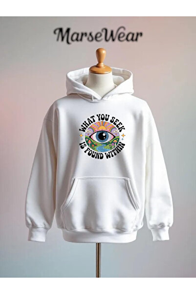 Vordevia Printed Cotton 3 Thread O Oversized K Hooded Sweatshirt