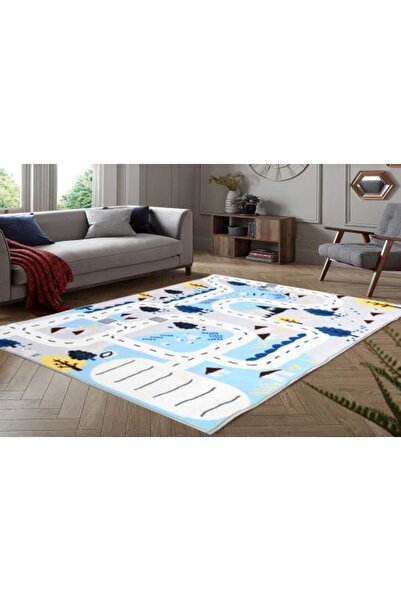 Or Carpet decorated with a print of paths and gardens 100 x 150 cm