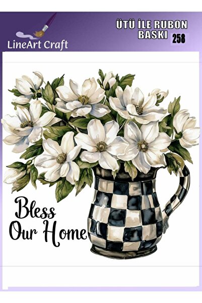 LİNEART Ütü ile Rubon Baskı Transfer No:RB258-30x30cm
