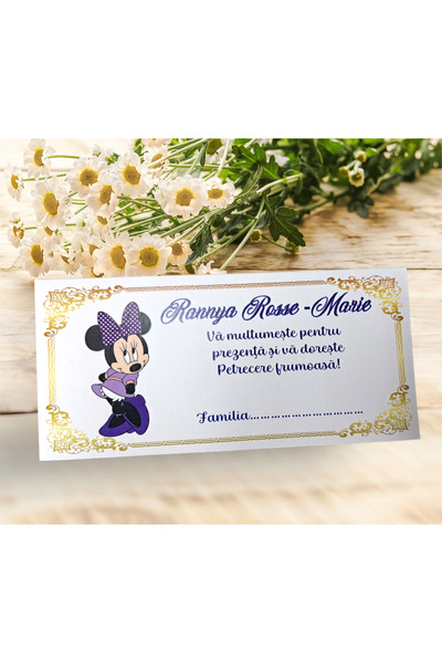 Aela.alc Gift envelope, money envelope, Minnie theme, purple, set of 15 pieces