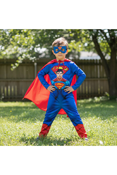 MİLAYS LİFE HOME COLLECTİON Costum de supererou SUPERMAN cu pelerină cu mască