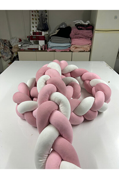 GULDESIGN واقي سرير الأطفال المحبوك 360 سم 3 طبقات محبوك 60×120 واقي سرير الأ...