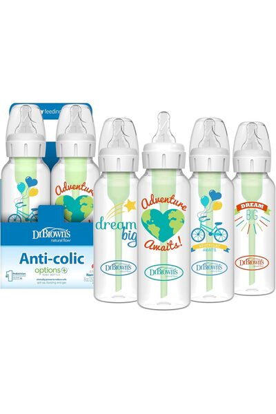 Dr.Brown's Dr. Brown's Options + Baby Bottles, 8 Ounce, Narrow Bottle,Dream/A...