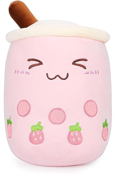 Generic وسادة قطيفة لطيفة على شكل شاي الفقاعات