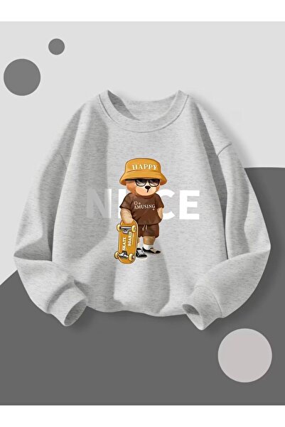 No Plan ДІВЧАТКА-ХЛОПЧИКИ НІЦЕ ТЕДІ СВІТШОТ З ПРИНТОМ