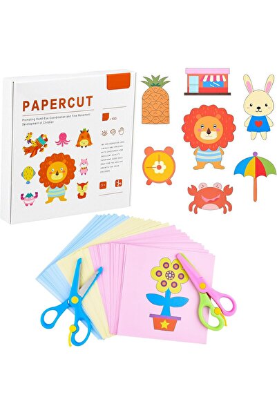 NALACAL مقص أمان للأطفال مع 100 قطعة ورق
