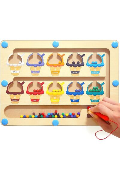 Yelajoy Colorful Magnetic Maze with Numbers