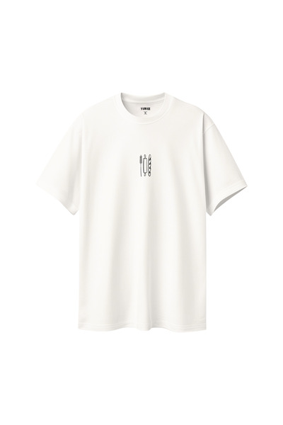 Premium Oversize %100 Pamuk Unisex Baskılı Tişört Dough Mood