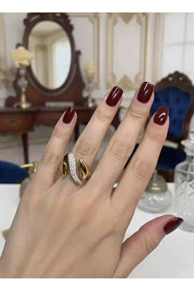 Dorvina Vip Karamaz Pirinç Üzerine 14K Altın Kaplama Zirkon Sıra Taşlı Ayarla...