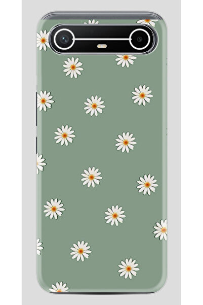 TECNO Spark Slim (KM9) Kılıf Boutique Baskılı Resimli Yeşil Papatyalar Pcode ...