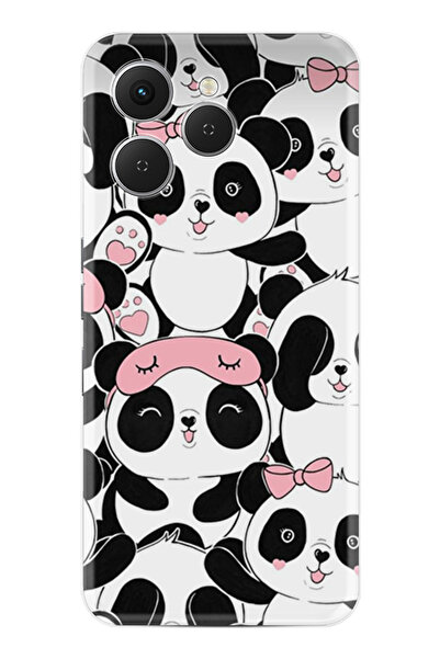 TECNO Spark 40 (Km5n) Kılıf Boutique Baskılı Resimli Uykucu Pandalar Pcode -087