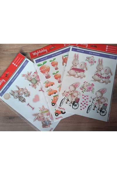 LİNEART Sulu Transfer Set de 3 bucăți 6 -25x35cm