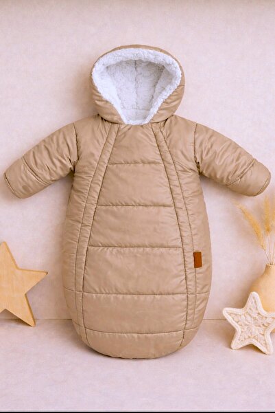 DeKuBaby İçi Welsoft Kürklü Yeni Doğan Bebek Kundak - Tulum Mont