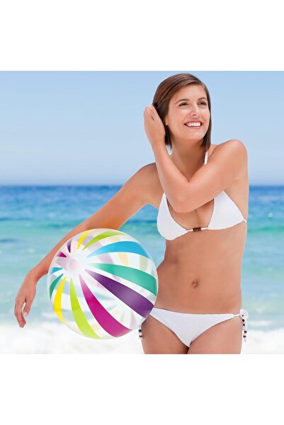 Generic كرة شاطئ قوس قزح، لعبة حمام سباحة قابلة للنفخ كبيرة الحجم 15.7 بوصة